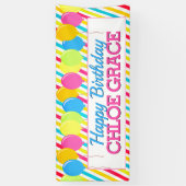 ハッピーバースデーバルーン 横断幕 (縦)