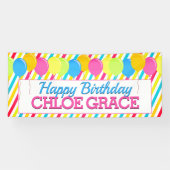 ハッピーバースデーバルーン 横断幕 (横)