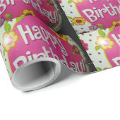 ハッピーバースデーバルーン(花つき)、バルーンデザイン ラッピングペーパー (ロールコーナー)