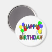 ハッピーバースデーバルーンD1マグネット マグネット (正面/裏面)