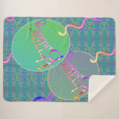 ハッピーバースデーバルーンSHERPAブランケット シェルパブランケット (正面(横))