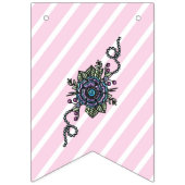 ハッピーバースデーバレエ靴花 バンティングフラッグ (第1の旗)