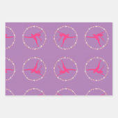 ハッピーバースデーバレリーナ銀河系 パーソナライズされた ラッピングペーパーシート (正面3)