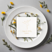 ハッピーバースデーバレリーナ 箔ナプキン