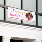 ハッピーバースデーバンティングサークルのフォトバナー 横断幕 (ビルの外側)