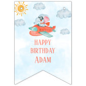 ハッピーバースデーバンティング旗象パイロットパーティー バンティングフラッグ (第1の旗)