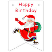 ハッピーバースデーバンティンフラッグスサンタクリスマスプレゼント バンティングフラッグ (第1の旗)