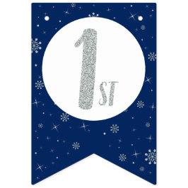 ハッピーバースデーバンティンフラッグ – 男の子1歳の誕生日 バンティングフラッグ