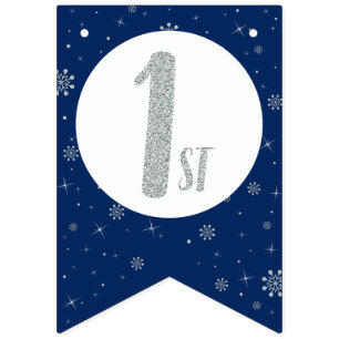 ハッピーバースデーバンティンフラッグ – 男の子1歳の誕生日 バンティングフラッグ