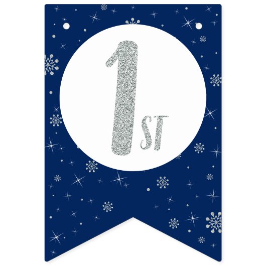 ハッピーバースデーバンティンフラッグ – 男の子1歳の誕生日 バンティングフラッグ (第7の旗)