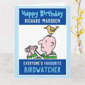 ハッピーバースデーバードウォッチャー カード (黄色い花)