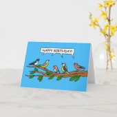 ハッピーバースデーバードウォッチャー カード (黄色い花)