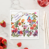 ハッピーバースデーバードハウス スタンダードランチョンナプキン (インサイチュ)