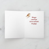 ハッピーバースデーバードラバーウォッチャー野鳥観察ファン カード (内部)