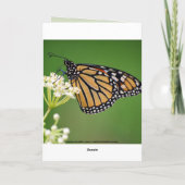 ハッピーバースデーバーバラ（昆虫）オオカバマダラ、モナークバタフライ カード (裏面)