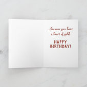 ハッピーバースデーパイナップルフルーツ甘い金ゴールドハート カード (内部)