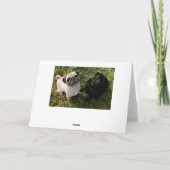 ハッピーバースデーパグパピードググリーティングカード カード (裏面)