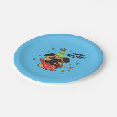 ハッピーバースデーパグボーイ ペーパープレート (アングル)