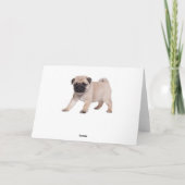 ハッピーバースデーパグ子犬 – 内部の詩 カード (裏面)