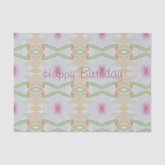 ハッピーバースデーパステルティッシュペーパー 薄葉紙 (正面)