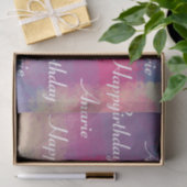 ハッピーバースデーパステルパッチワークティッシュペーパー 薄葉紙 (ギフト)