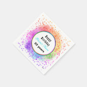 ハッピーバースデーパステル紙ナプキンス – HAMbyWG スタンダードカクテルナプキン (角)
