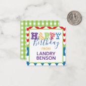 ハッピーバースデーパターンギフト囲いカード ノートカード (正面/裏面インサイチュ)