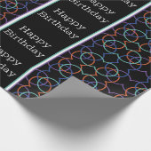 ハッピーバースデーパターン（の模様が）ある ラッピングペーパー (角)