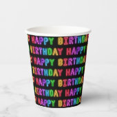 ハッピーバースデーパターン 紙コップ (正面)