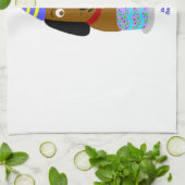 ハッピーバースデーパップキッチンタオル キッチンタオル (折り畳み)