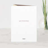 ハッピーバースデーパパあなたは最高のブラウンクリーム カード (裏面)