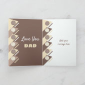ハッピーバースデーパパあなたは最高のブラウンクリーム カード (内部)