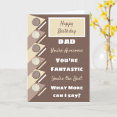 ハッピーバースデーパパあなたは最高のブラウンクリーム カード (黄色い花)