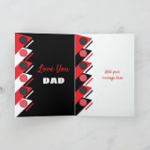 ハッピーバースデーパパあなたは赤最高の黒色 カード (内部)
