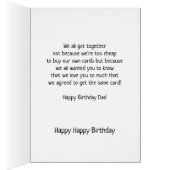 ハッピーバースデーパパかわいいパフィン鳥獣ユーモア (内側 (右))