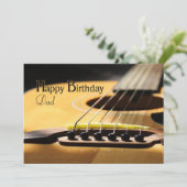 ハッピーバースデーパパアコースティックギター 案内状 (スタンド正面)