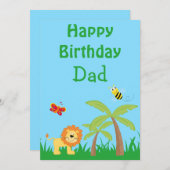 ハッピーバースデーパパカラフルサファリ シーズンカード (正面/裏面)