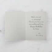 ハッピーバースデーパパグ素朴レーウッドフォト カード (内部)