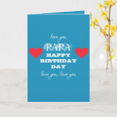 ハッピーバースデーパパシックなスクリプト名誕生日 カード (黄色い花)
