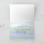 ハッピーバースデーパパセーリングマウンテンレイク カード (内部)