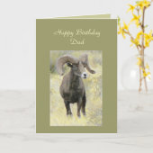 ハッピーバースデーパパテンプレートカード カード (黄色い花)