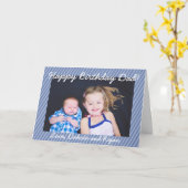 ハッピーバースデーパパパーソナライズされたフォトカード カード (黄色い花)