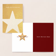 ハッピーバースデーパパフォイルカード