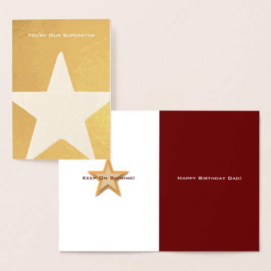 ハッピーバースデーパパフォイルカード 箔カード (ディスプレー)