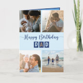 ハッピーバースデーパパフォトコラージュ最高のパパカード カード (正面)