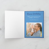 ハッピーバースデーパパフォトコラージュ最高のパパカード カード (内部)