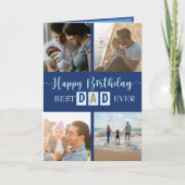 ハッピーバースデーパパフォトコラージュ最高のパパカード カード (正面)