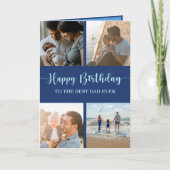 ハッピーバースデーパパフォトコラージュ最高のパパ カード (正面)