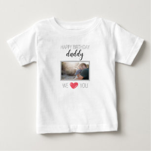 ハッピーバースデーパパベビーTシャツパーソナライズされた ベビーTシャツ