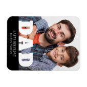 ハッピーバースデーパパモダンパーソナライズされたフォトマグネ マグネット (横)